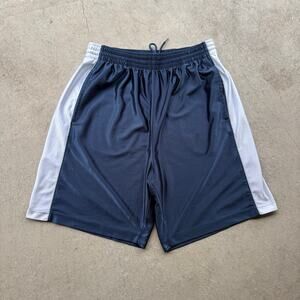 Y2K Mens Energy Zone Navy Basketball Baggy Shorts L